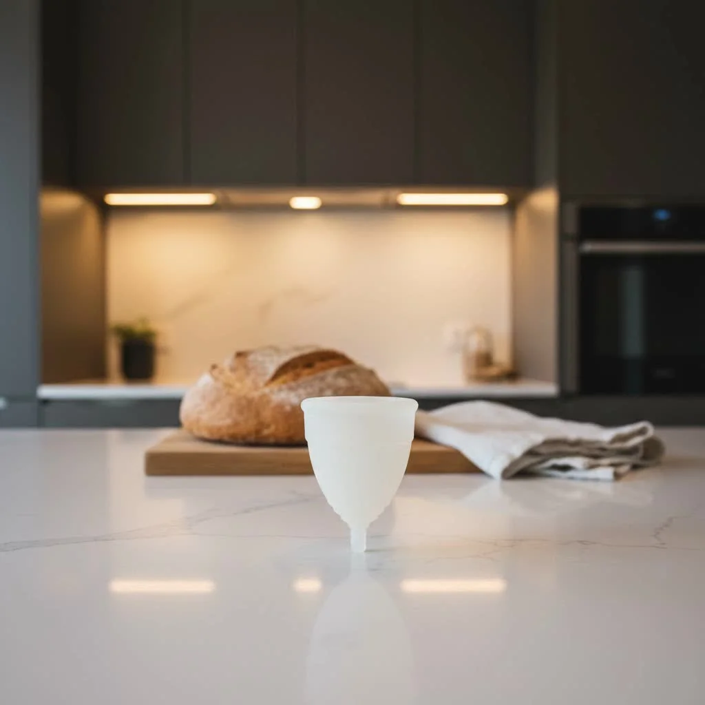 Menstrual cup for a low cervix